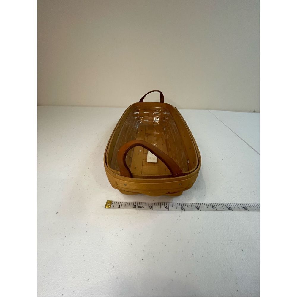 Longaberger rectangle basket from 2001 with plastic liner - Picture 3 of 8